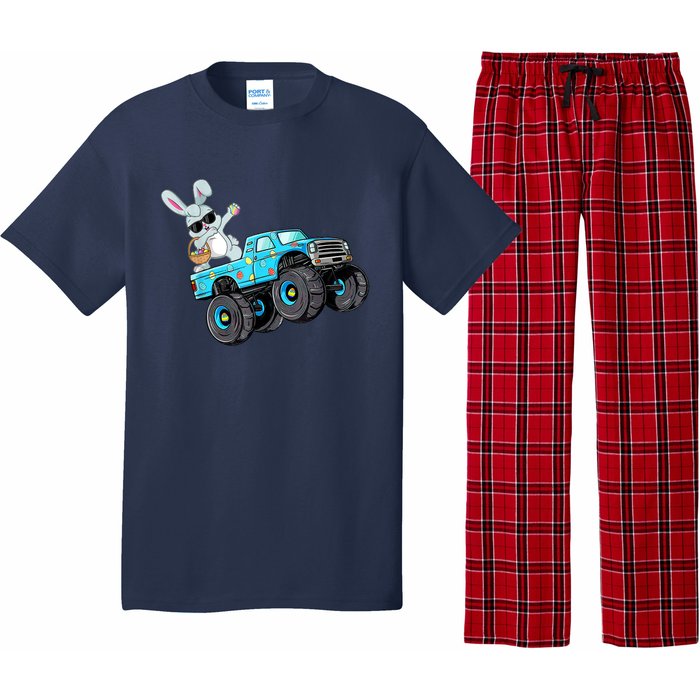 Dabbing Bunny Happy Easter Monster Truck Lovers B.oys K.ids Pajama Set