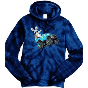 Dabbing Bunny Happy Easter Monster Truck Lovers B.oys K.ids Tie Dye Hoodie