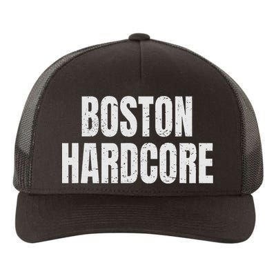 Distressed Boston Hardcore Punk Yupoong Adult 5-Panel Trucker Hat