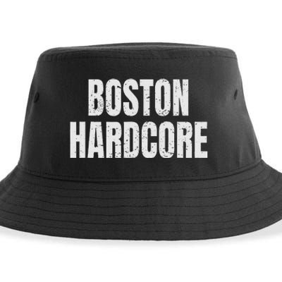 Distressed Boston Hardcore Punk Sustainable Bucket Hat