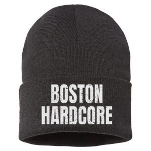 Distressed Boston Hardcore Punk Sustainable Knit Beanie