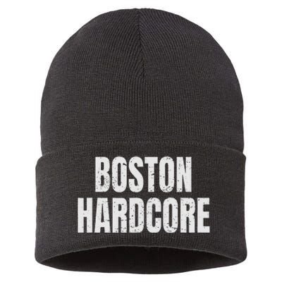 Distressed Boston Hardcore Punk Sustainable Knit Beanie