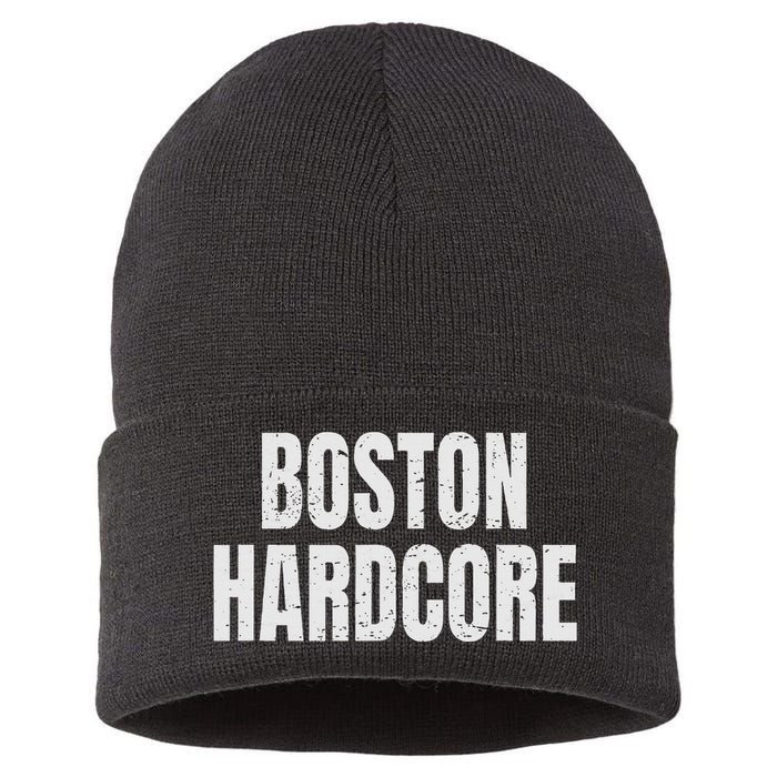 Distressed Boston Hardcore Punk Sustainable Knit Beanie