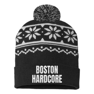 Distressed Boston Hardcore Punk USA-Made Snowflake Beanie