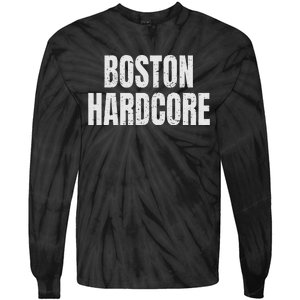 Distressed Boston Hardcore Punk Tie-Dye Long Sleeve Shirt