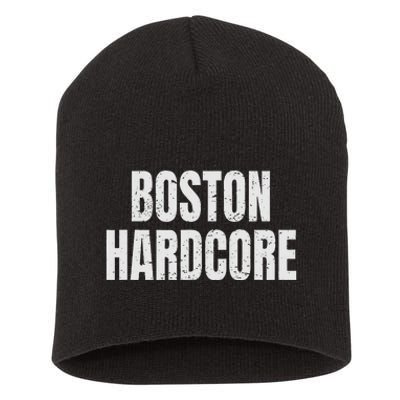 Distressed Boston Hardcore Punk Short Acrylic Beanie