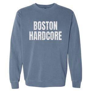 Distressed Boston Hardcore Punk Garment-Dyed Sweatshirt