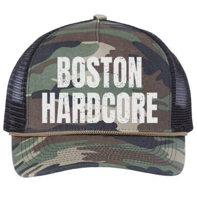 Distressed Boston Hardcore Punk Retro Rope Trucker Hat Cap