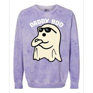 Daddy Boo Halloween Family Matching Costume Ghost Dad 2024 Colorblast Crewneck Sweatshirt