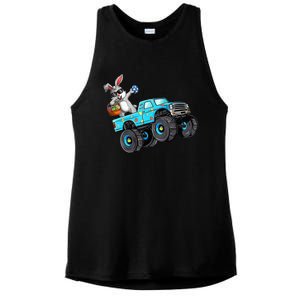 Dabbing Bunny Happy Easter Monster Truck Lovers Ladies PosiCharge Tri-Blend Wicking Tank