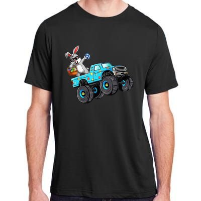 Dabbing Bunny Happy Easter Monster Truck Lovers Adult ChromaSoft Performance T-Shirt