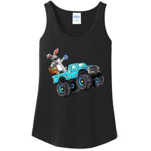 Dabbing Bunny Happy Easter Monster Truck Lovers Ladies Essential Tank