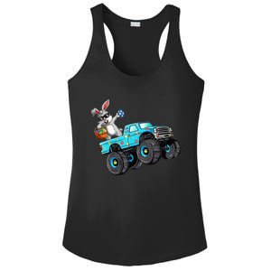 Dabbing Bunny Happy Easter Monster Truck Lovers Ladies PosiCharge Competitor Racerback Tank