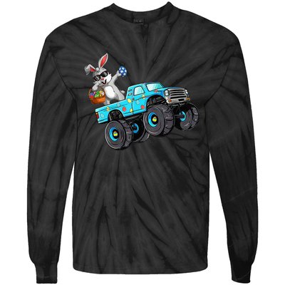 Dabbing Bunny Happy Easter Monster Truck Lovers Tie-Dye Long Sleeve Shirt