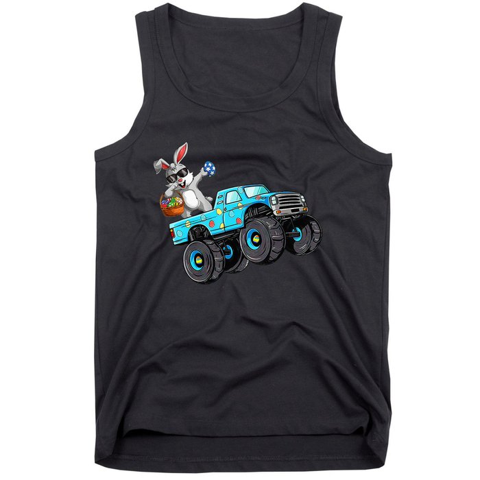 Dabbing Bunny Happy Easter Monster Truck Lovers Tank Top