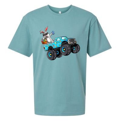 Dabbing Bunny Happy Easter Monster Truck Lovers Sueded Cloud Jersey T-Shirt