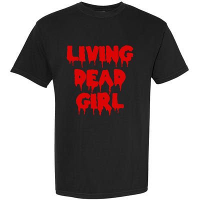 Dripping Blood Halloween Zombie Movie Living Dead Girl Garment-Dyed Heavyweight T-Shirt