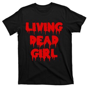 Dripping Blood Halloween Zombie Movie Living Dead Girl T-Shirt