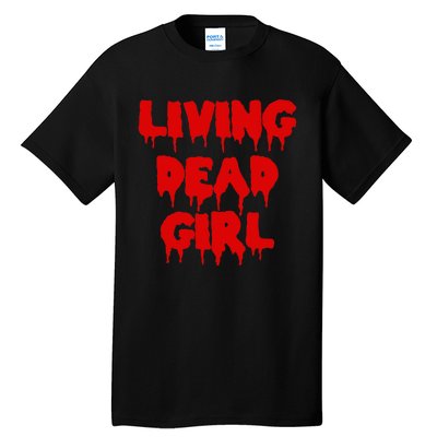 Dripping Blood Halloween Zombie Movie Living Dead Girl Tall T-Shirt