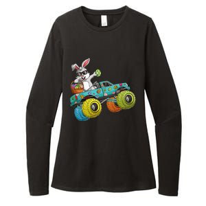 Dabbing Bunny Happy Easter Monster Truck Lovers Womens CVC Long Sleeve Shirt