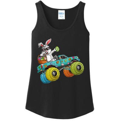 Dabbing Bunny Happy Easter Monster Truck Lovers Ladies Essential Tank