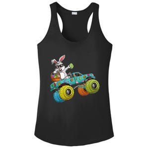 Dabbing Bunny Happy Easter Monster Truck Lovers Ladies PosiCharge Competitor Racerback Tank