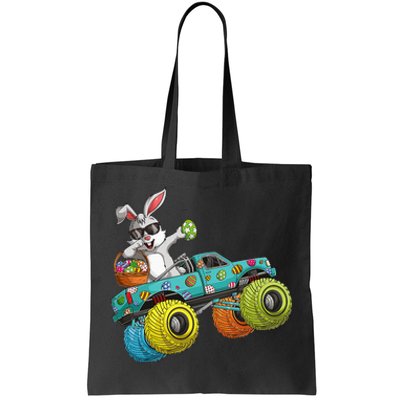 Dabbing Bunny Happy Easter Monster Truck Lovers Tote Bag