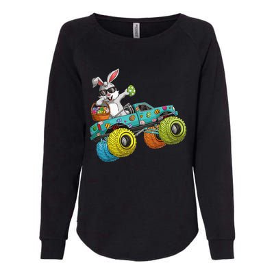 Dabbing Bunny Happy Easter Monster Truck Lovers Womens California Wash Sweatshirt