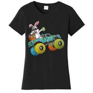 Dabbing Bunny Happy Easter Monster Truck Lovers Women's T-Shirt