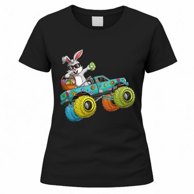 Dabbing Bunny Happy Easter Monster Truck Lovers Women's T-Shirt