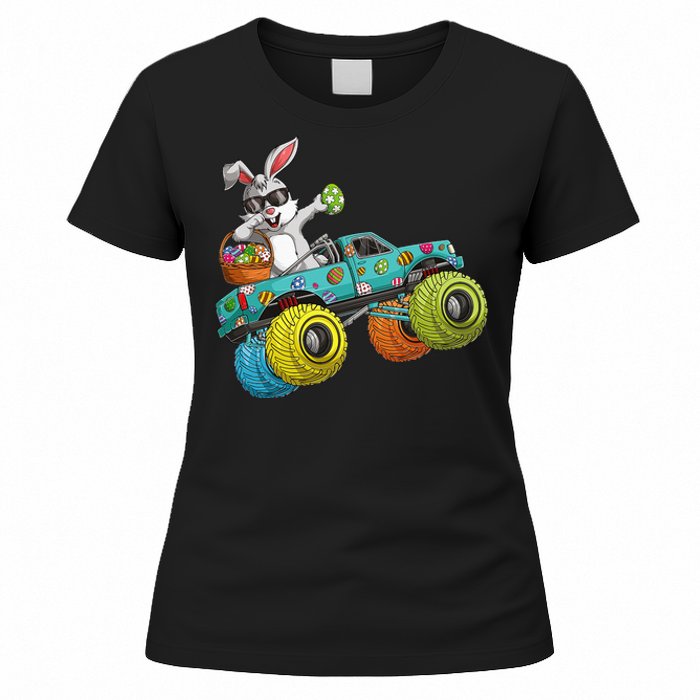 Dabbing Bunny Happy Easter Monster Truck Lovers Women's T-Shirt