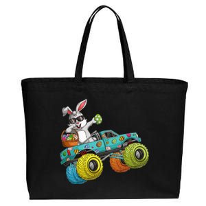 Dabbing Bunny Happy Easter Monster Truck Lovers Cotton Canvas Jumbo Tote