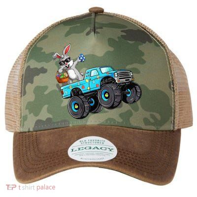 Dabbing Bunny Happy Easter Monster Truck Lovers Legacy Tie Dye Trucker Hat