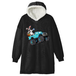 Dabbing Bunny Happy Easter Monster Truck Lovers Hooded Wearable Blanket