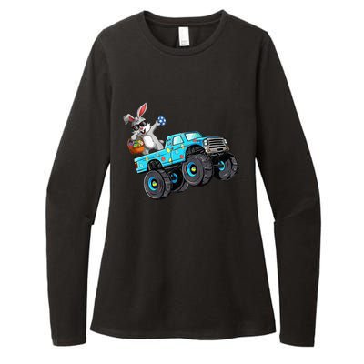 Dabbing Bunny Happy Easter Monster Truck Lovers Womens CVC Long Sleeve Shirt