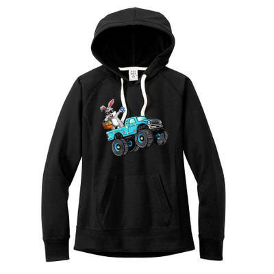 Dabbing Bunny Happy Easter Monster Truck Lovers Women's Fleece Hoodie