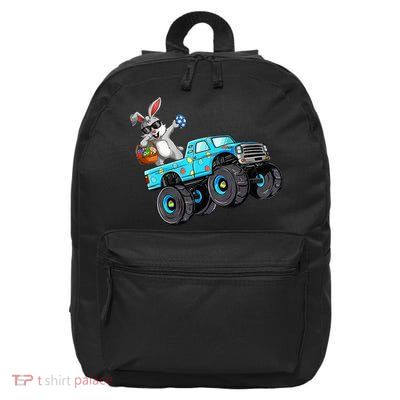 Dabbing Bunny Happy Easter Monster Truck Lovers 16 in Basic Backpack