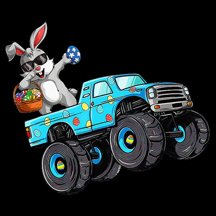 Dabbing Bunny Happy Easter Monster Truck Lovers 16 in Basic Backpack