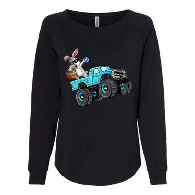 Dabbing Bunny Happy Easter Monster Truck Lovers Womens California Wash Sweatshirt