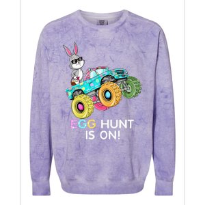 Dabbing Bunny Happy Easter Monster Truck Lovers Colorblast Crewneck Sweatshirt