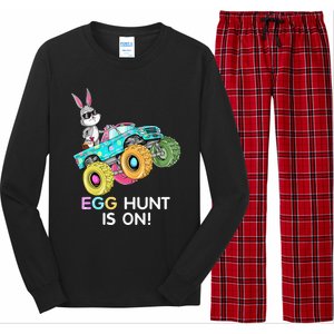 Dabbing Bunny Happy Easter Monster Truck Lovers Long Sleeve Pajama Set