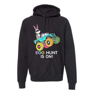 Dabbing Bunny Happy Easter Monster Truck Lovers Premium Hoodie