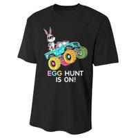 Dabbing Bunny Happy Easter Monster Truck Lovers Performance Sprint T-Shirt