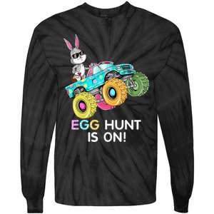 Dabbing Bunny Happy Easter Monster Truck Lovers Tie-Dye Long Sleeve Shirt