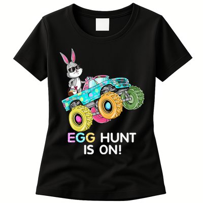 Dabbing Bunny Happy Easter Monster Truck Lovers Womens T-Shirt
