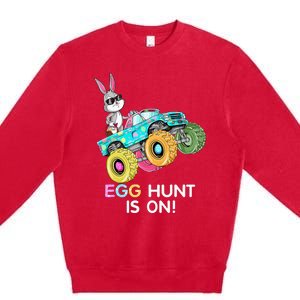 Dabbing Bunny Happy Easter Monster Truck Lovers Premium Crewneck Sweatshirt