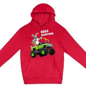 Dabbing Bunny Happy Easter Monster Truck Lovers Eggs Hunting Premium Pullover Hoodie