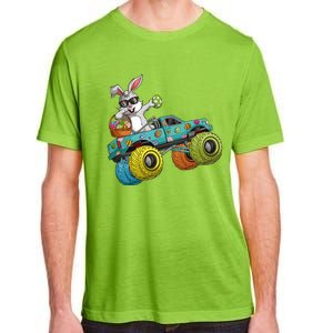 Dabbing Bunny Happy Easter Monster Truck Lovers Adult ChromaSoft Performance T-Shirt