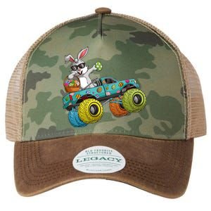 Dabbing Bunny Happy Easter Monster Truck Lovers Legacy Tie Dye Trucker Hat