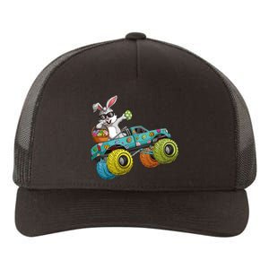 Dabbing Bunny Happy Easter Monster Truck Lovers Yupoong Adult 5-Panel Trucker Hat